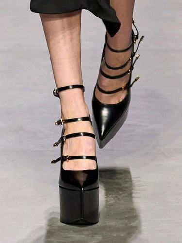 Scarpe donna runway sexy tacco alto zeppa plateau decolte ballerine fibbia - Foto 8 di 20