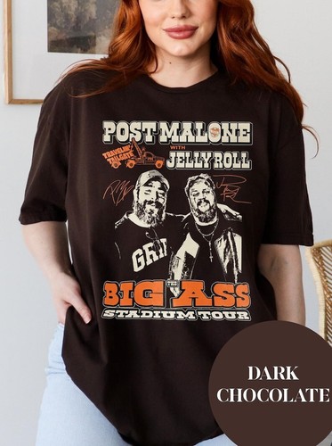 Vintage Post Malone Big Ass Stadium Tour Jelly Roll Shirt, Country Music Shirt - Picture 3 of 7