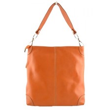 Borsa Donna a Tracolla Unico Scomparto in Vera Pelle Colore Arancione - Aita 