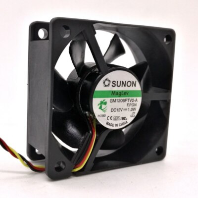 For Sunon GM1206PTV2-A 6025 DC12V 1.0W 6CM silence Maglev 3lines cooling fan