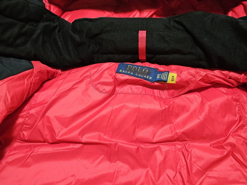 Polo Ralph Lauren мужской большой и высокий Куртка Пальто черный белый большой пони с капюшоном пуховик - Изображение 4 из 4