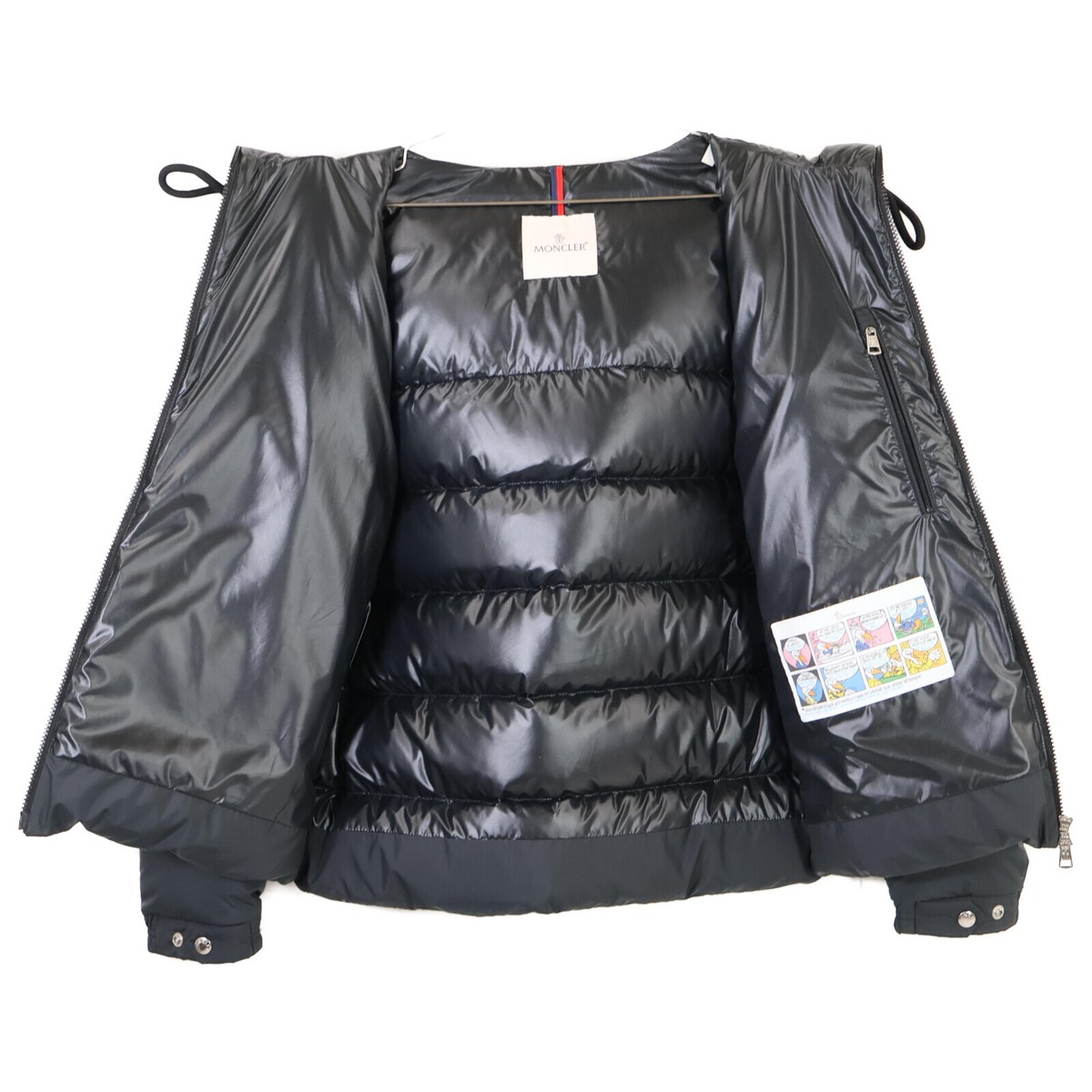 MONCLER CARDERE logo hoodie down Jacket 2 black | eBay