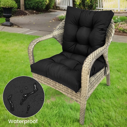 Gartenstuhl Sitzkissen mit Rückenlehne Wasserdicht Sitzauflagen für Gartenstühle - Bild 47 von 58