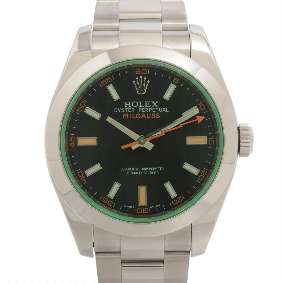 Rolex Milgauss 116400GV SS SS AT black dial 1 Extra Link