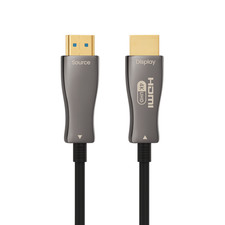 ProfiPatch HDMI Glasfaserkabel 4K ethernet high speed 60Hz UHD 10m schwarz AOC 