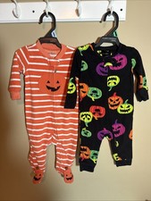 3-6m 6m Carter's Halloween Pumpkin Baby Clothing Unisex Bundle Lot 1051