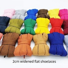 Fat Shoe Laces Wide Flat Thick 2cm Trainer Sneaker Replacement Jordan AF1 Colors