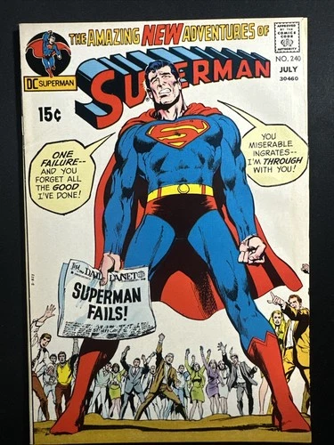 Superman #240 1971 DC Comics Vintage Silver Age Comic 1st Print Good *A13