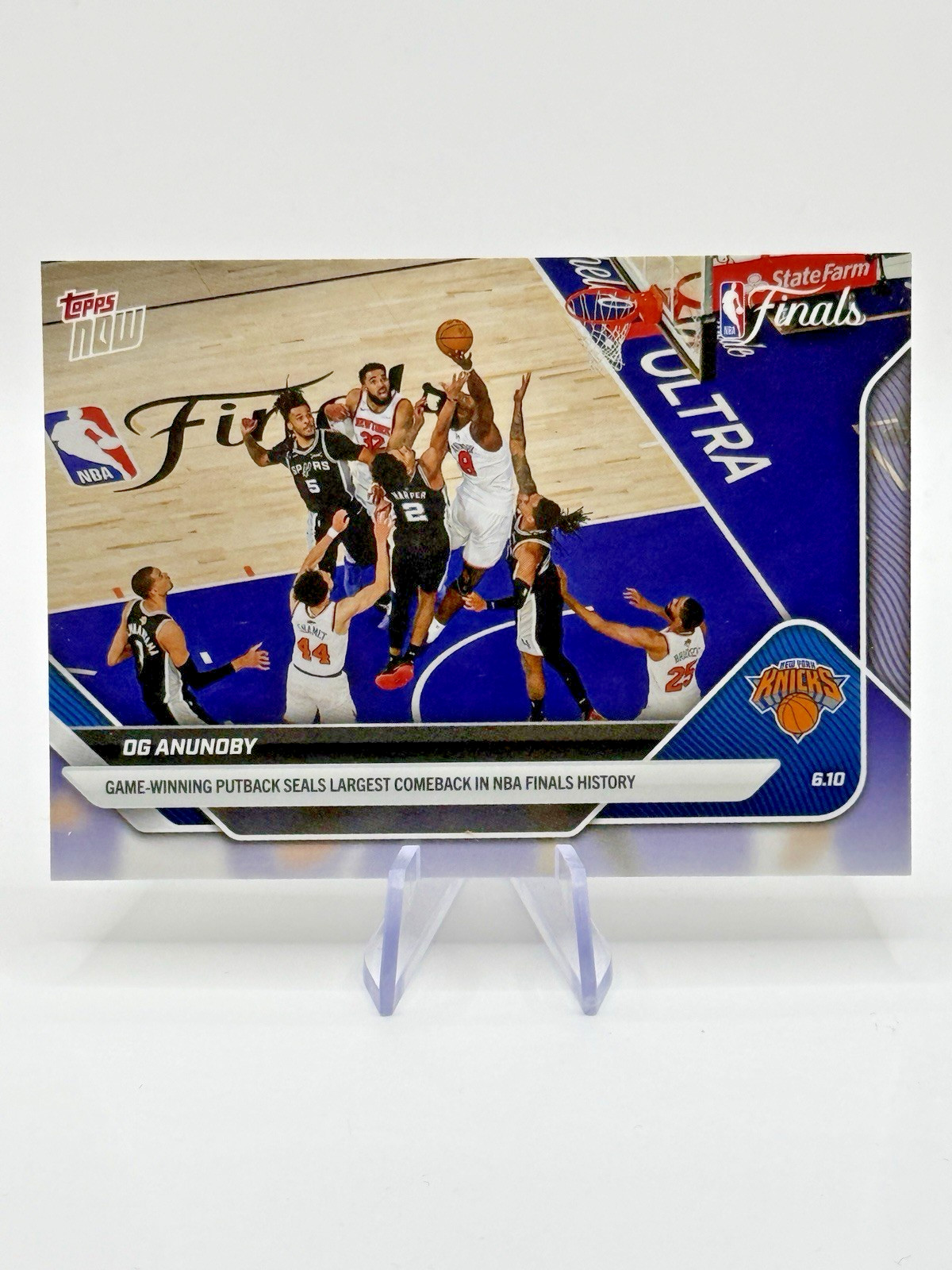 2025-26 Topps Now OG ANUNOBY NBA Finals #336 Knicks Game Winning Tip In Game 4