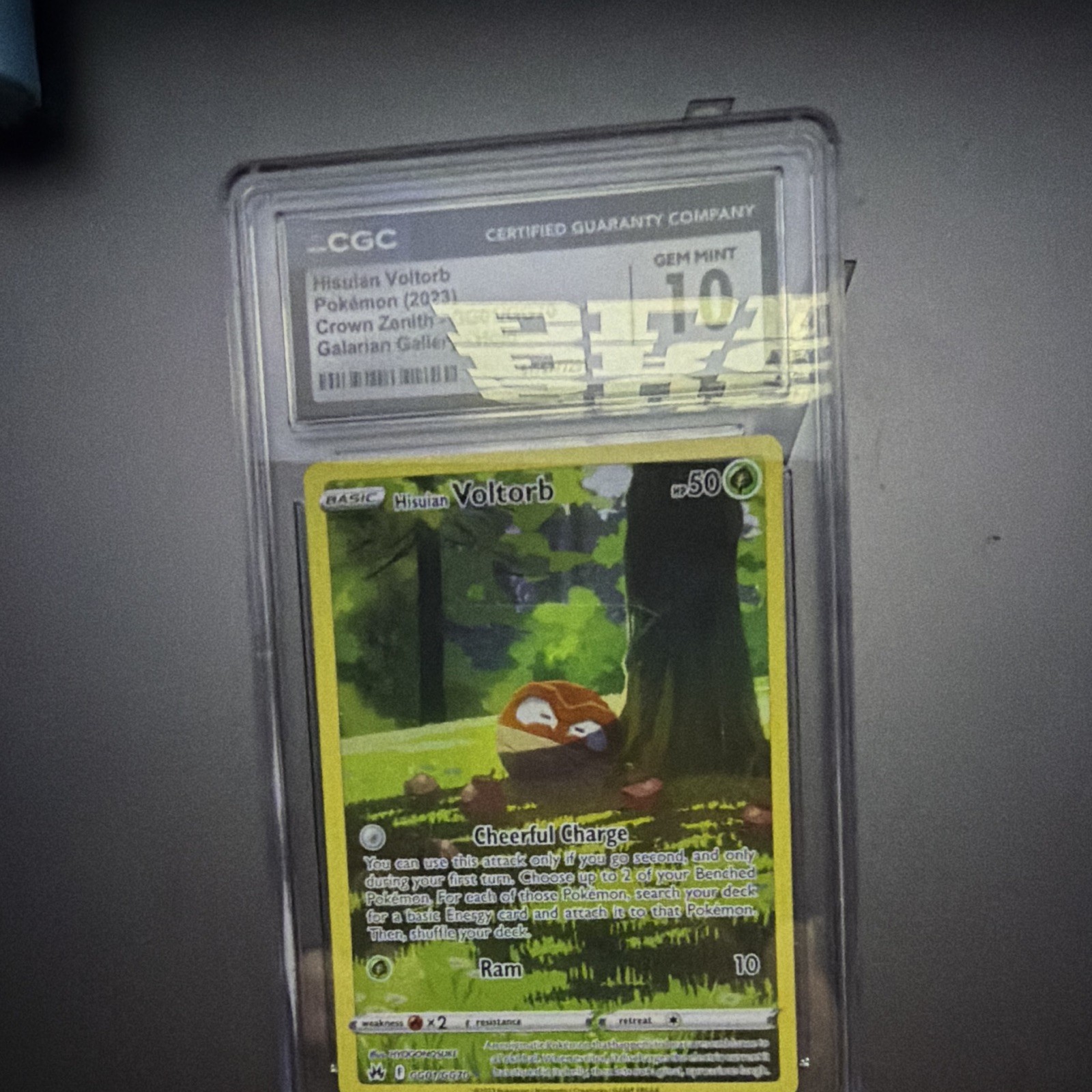 CGC 10 Hisuian Voltorb GG01/GG70 Crown Zenith Galarian Gallery Holo EN
