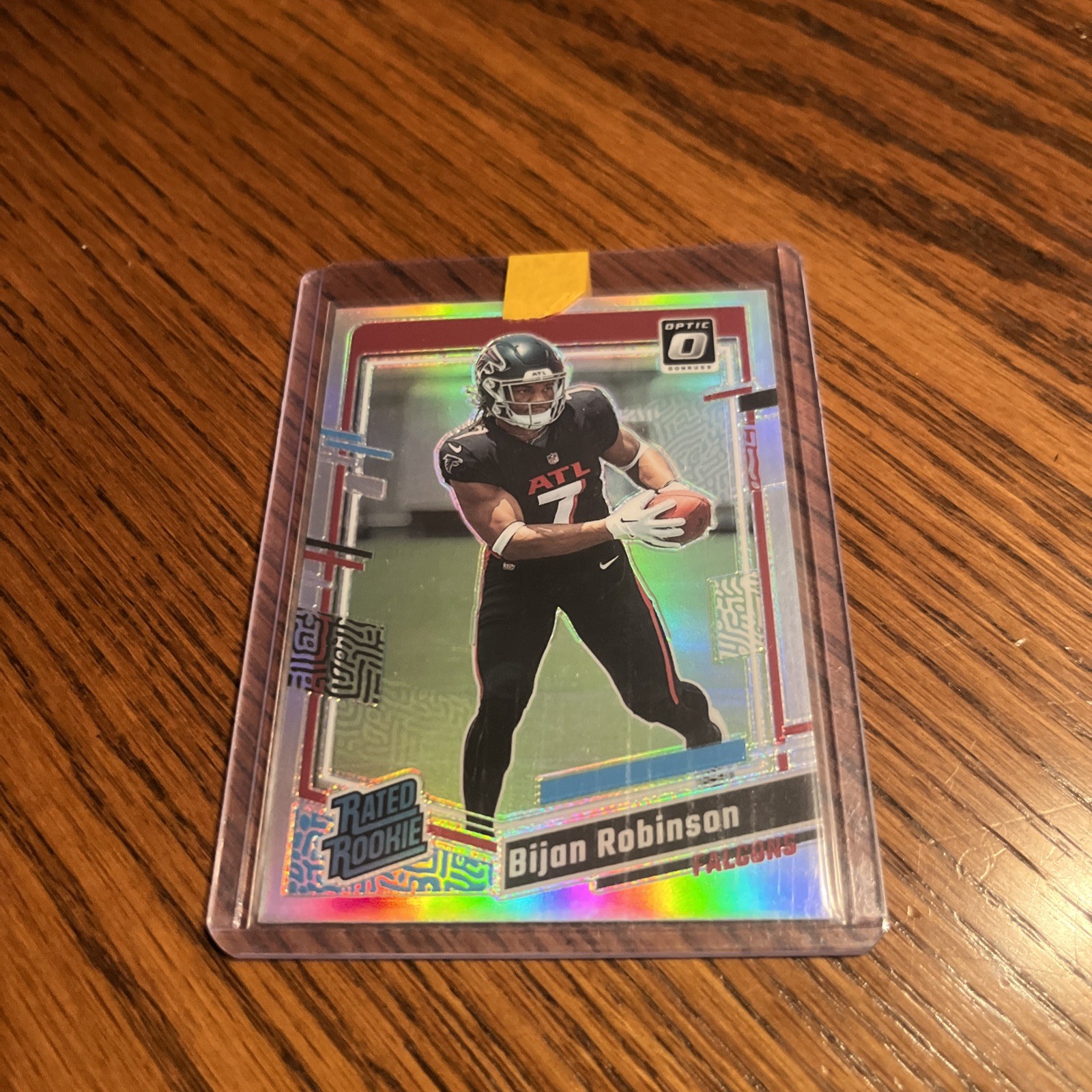 2023 Donruss Optic BIJAN ROBINSON ROOKIE SILVER HOLO PRIZM #206 ATLANTA FALCONS