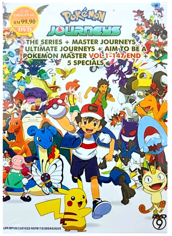 DVD Pokemon Journeys The Series+Master Journeys+Ultimate Journeys Vol.1-147 +End