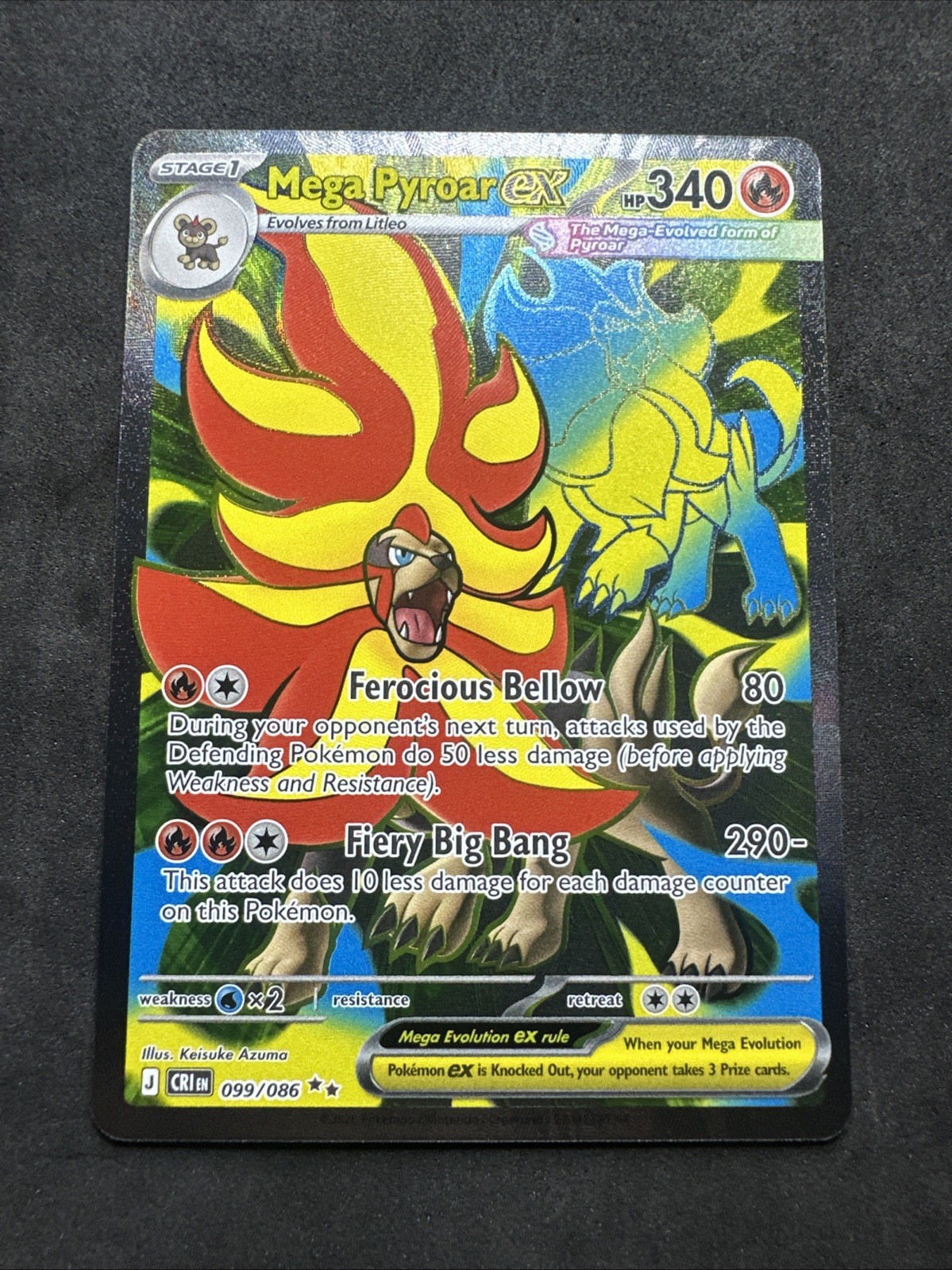Mega Pyroar ex 099/086 Me04: Chaos Rising Holo