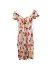 ASTR Kayli Woman’s dress blush multi-floral print, Off The Shoulder Size M