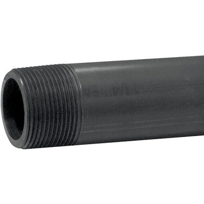 Lasco 212120BC Pipe Nipple, 12 in L, 1-1/4 in, PVC, SCH 80 Schedule