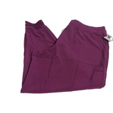 Cherokee Certainty Scrub Pants Joggers Eggplant Men's Extra Large Short New NWTS