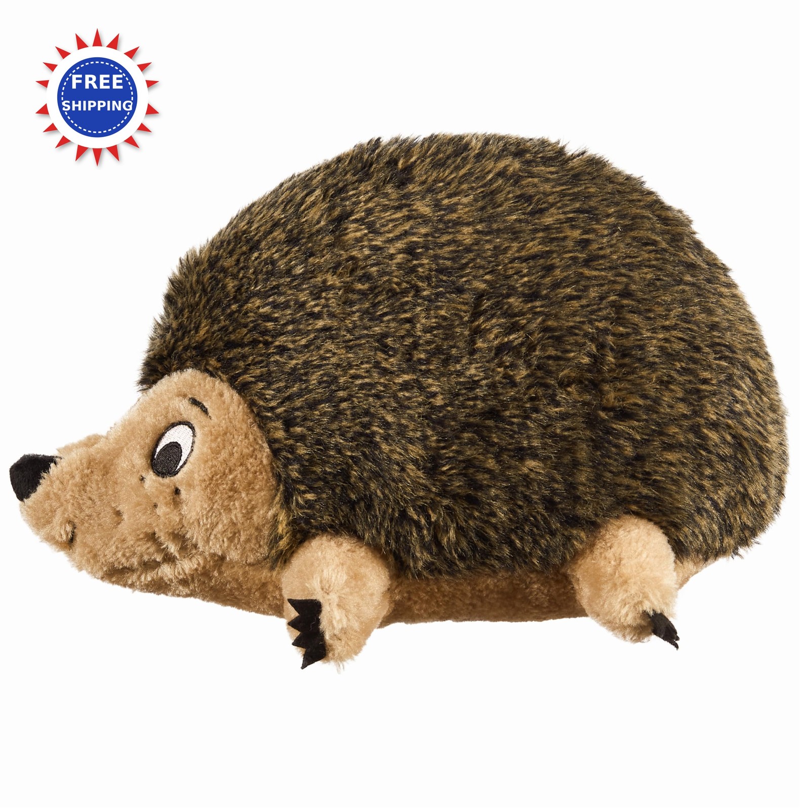 Outward Hound Hedgehogz Stuffed Dog Toy Soft Plush Hedgehog Grunts Squeaks Large