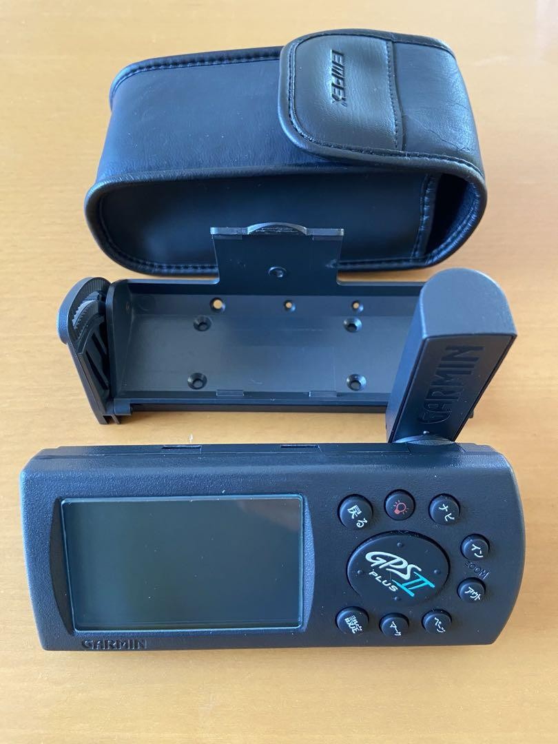 Garmin GPS II Plus Handheld GPS with External Antenna & Case Used