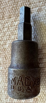 #ad MAC Tools USA 3 8quot; Drive 1 4quot; SAE Hex Bit VINTAGE Socket Driver X86HB EX COND $6.99