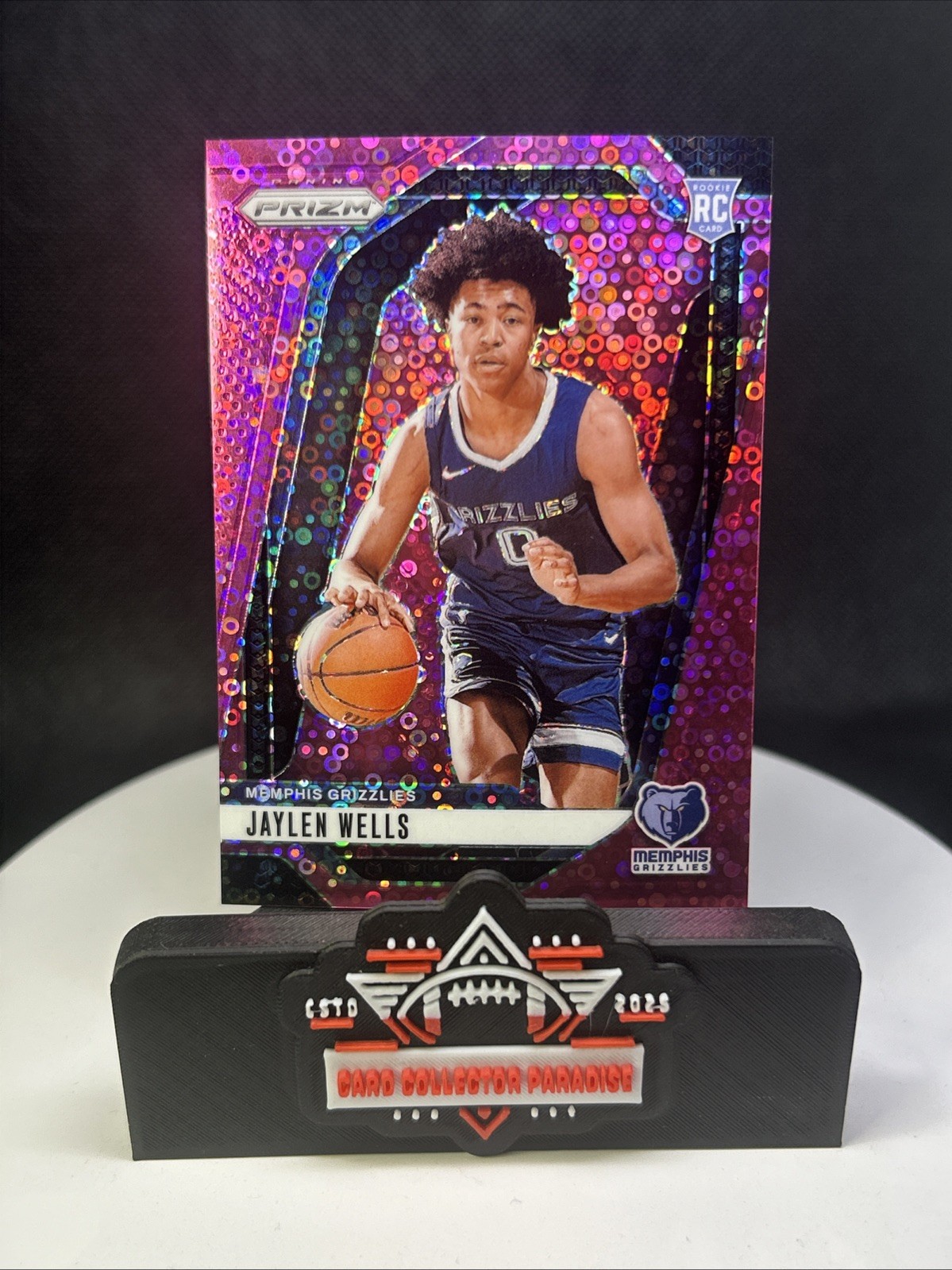 2024-25 Panini Prizm Jaylen Wells #239 Fast Break Pink Disco Rookie RC /50
