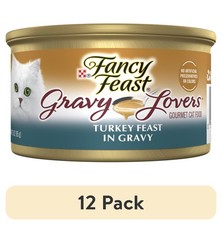 Purina Gravy Lovers Wet Cat Food Turkey Feast Gravy 3 oz Can 12 Pack Bundle 8.42 per gallon