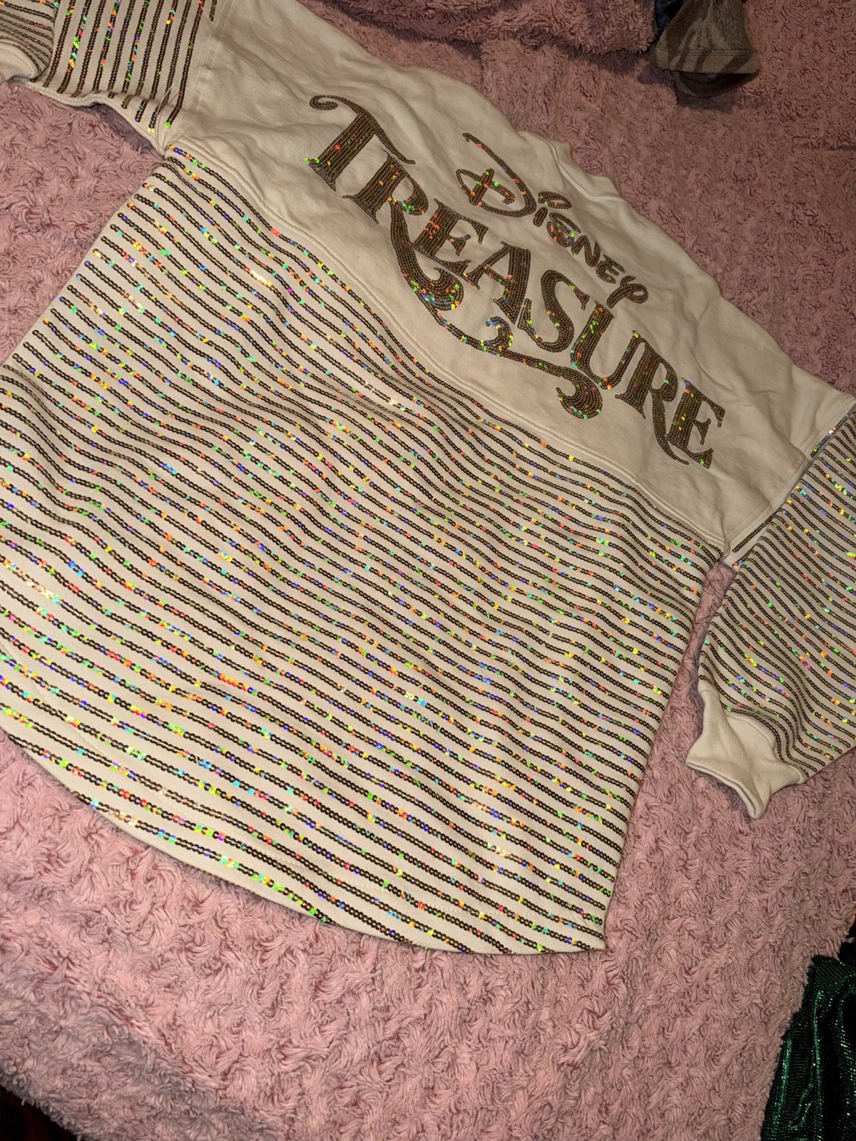Disney Cruise Line Treasure Sequin Cream Off White Spirit Jersey XS ...