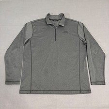 The North Face Quarter Zip Pullover Mens XL Gray Performance Fleece Hiking Shirt