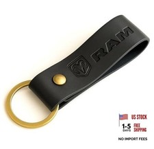 RAM Keychain Genuine Leather   Officially Licensed Dodge Ram 1500 Black
