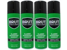 BRUT Anti-Perspirant Deodorant Spray, Classic 6 oz Pack of 4 