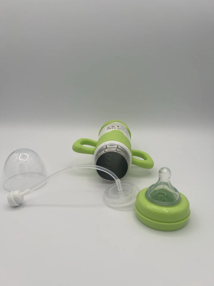 Mamadeira isolada de aço inoxidável desenho animado com cabo de silicone 8 oz - Imagem 3 de 3