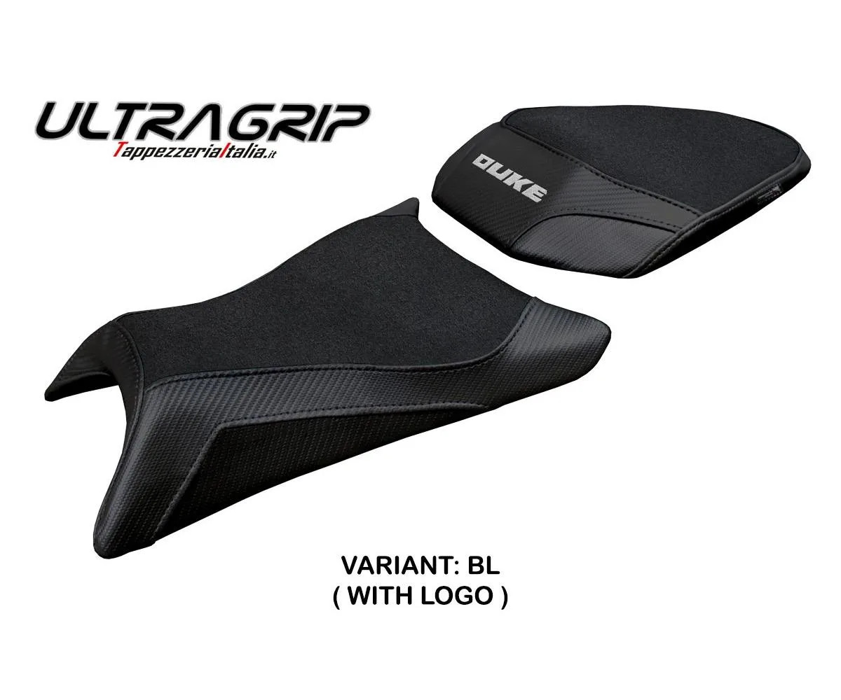 Seat cover Mora Ultragrip Black BL + logo Tpz compatible KTM 390 DUKE 2024 2026