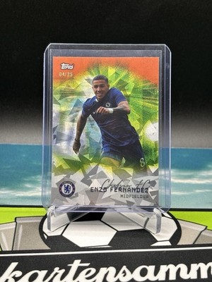 2025 TOPPS Chelsea London Team Set ORANGE Icy Foil /25 Card Enzo Fernandez
