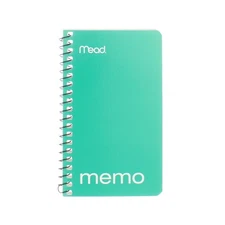 3 Pack Mead Wirebound Memo Memo Book, College Ruled, 60 Sheets, 5in X 3in