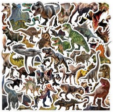 55 Pcs Dinosaur Stickers for Kids Boys, Cute Funny Waterproof Vinyl