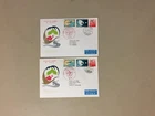 Two Japan Airlines first flight covers to France and GB