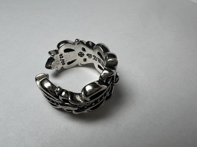Chrome Hearts Double Floral Diamond Ring US 7 SV925 Silver | eBay
