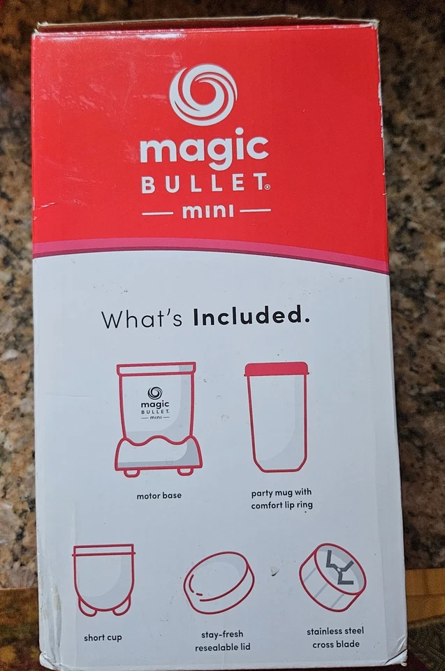 Magic Bullet Mini Nuevo en Caja Licuadora Personal Compacta Plateada Negra Nueva Caja Abierta Foto 2 de 3