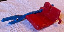 Vintage MARX 1960'S the Flintstones Playset Blue Red Car Parts - 2 Pieces