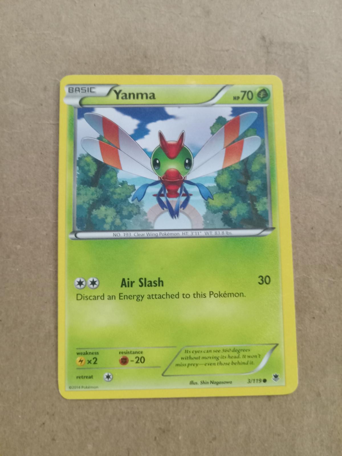 Yanma 3/119 Common Phantom Forces Pokemon Moderately Played