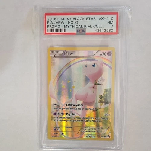 Pokémon Mew XY110 Full Art Holo PSA 7 XY Black Star Promo 2016