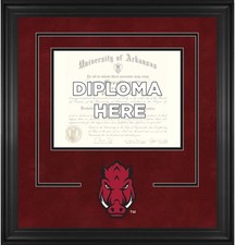 Arkansas Razorbacks Deluxe 8.5" x 11" Diploma Frame w/Team Logo