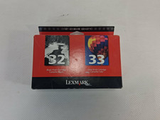 Genuine Lexmark 32 33 Black Color Ink Cartridges - Sealed
