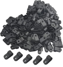 200 Pack 3/16" Inch R-Type Black Nylon Cable Clamps for Electrical Wire USA Made
