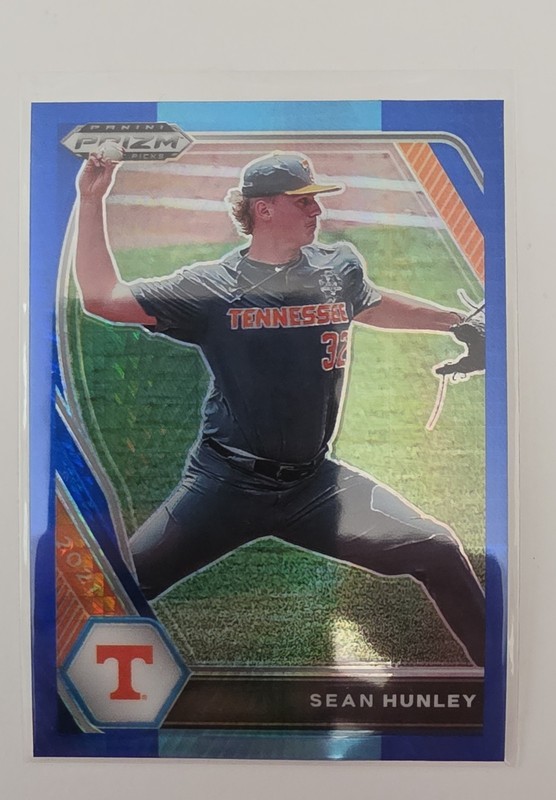 2021 Panini Prizm Draft Picks - Sean Hunley #PDP206 Blue Prizm (RC)