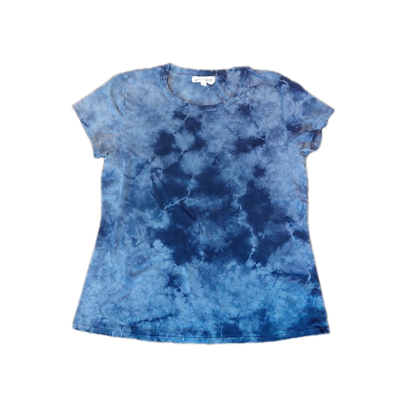 Johnny Was Calme Women's Tie-Dye T-Shirt Size Large Cozy Tencel Organic Cotton