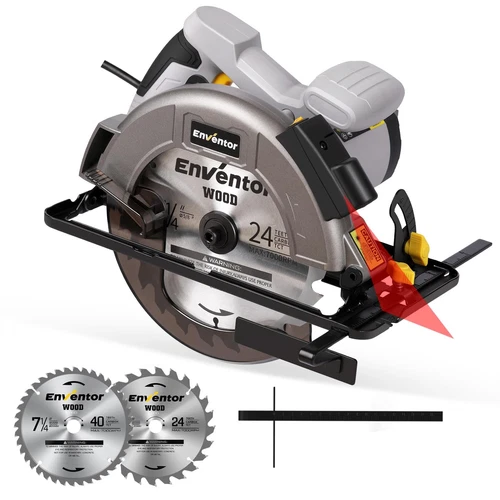 Circular Saw Corded, 11A Electric Circular Saws 7-1/4-Inch with Laser Guide, ...
