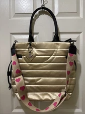 Shawn Killinger IHKWIP North/South Haute Tote w/Heart Strap-Gold-NEW-A629787