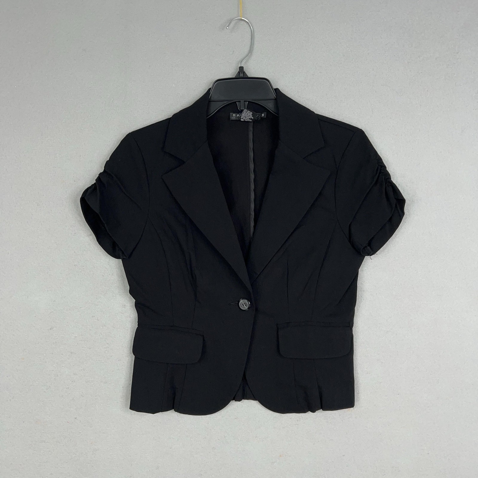 Vintage Rampage Blazer Womens Medium Black Minimalist Neutral Capsule 90s Y2K