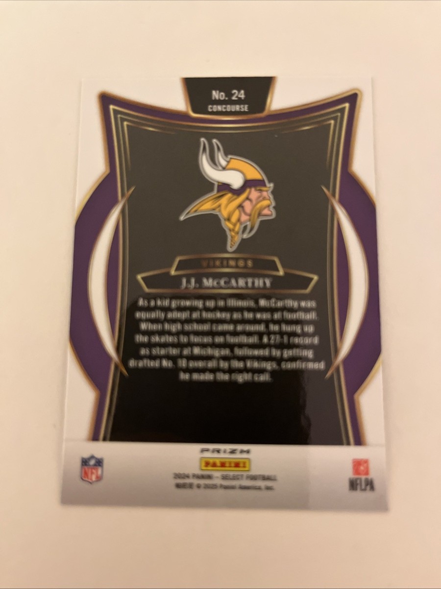 2024 Panini Select J.J. McCarthy Minnesota Vikings #24 Concourse