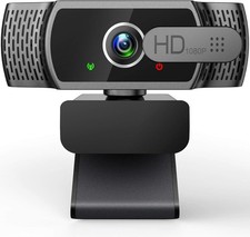 YIMONA Webcam for PC with Microphone - 1080P FHD Webcam with Privacy Cover, Plu